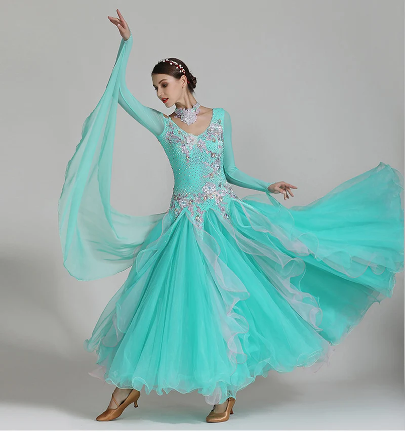 Standard Ballroom Dancing Dress Women High Quality Flamenco Waltz Stage Skirt Ballroom Competition Dance Dresses