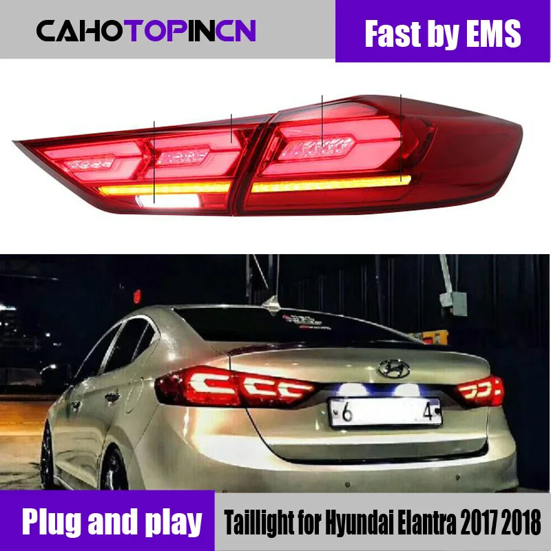 

Taillight Assembly for Hyundai Elantra 2017 2018 LED rear fog lamp driving light + brake light + turn signal + reversing light