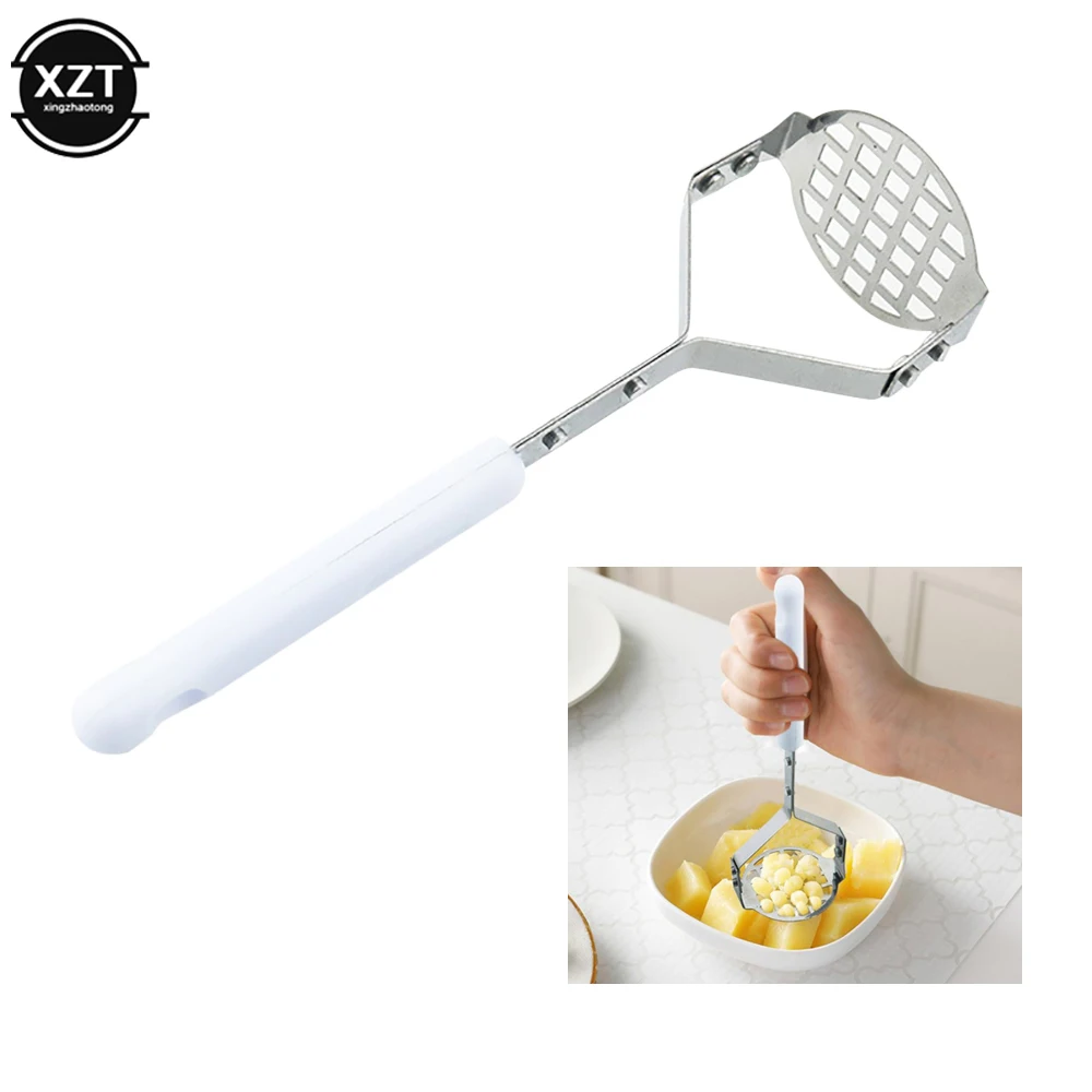 Hot Stainless Steel Pressed Potato Masher Ricer Puree Juice Maker Potato Pusher Smooth Mashed Potatoes Crusher Fruit Kitchenware