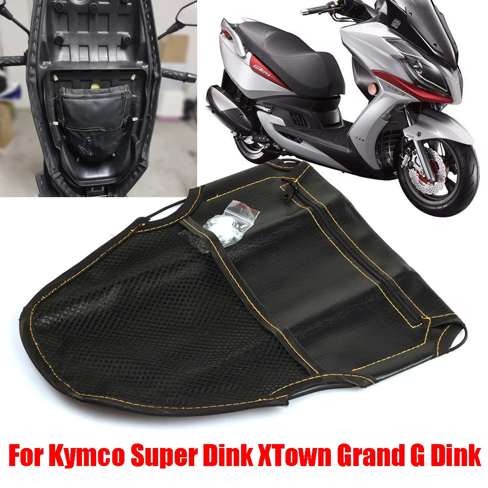 For Kymco Super Dink 300 300i 125 XTown Grand G Dink 300 Motorcycle Accessories Seat Bag Seat Under Storage Pouch Bag Tool Bag