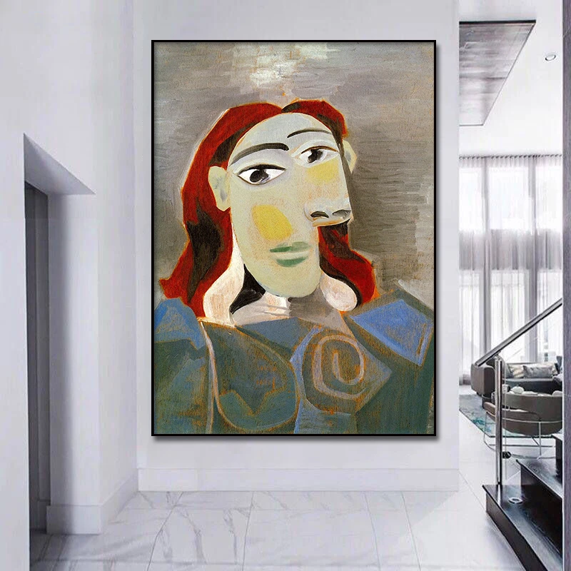 

Abstract Avatar with Deformed Eyes and Nose Canvas Posters Wall Art Print Modern Painting Nordic Bedroom Home Decoration Picture