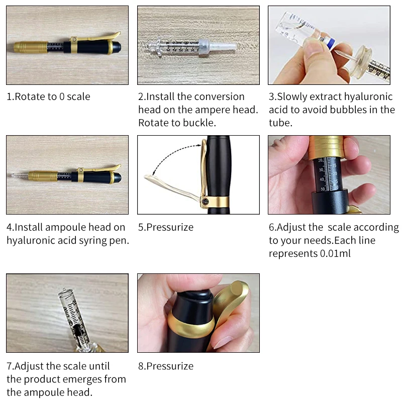 New 2 IN 1 High Pressure Hyaluron Acid Pen Anti Wrinkle Lip Injection Hyaluron Gun Face Atomizer Tattoo Supplies Hyaluron Pen