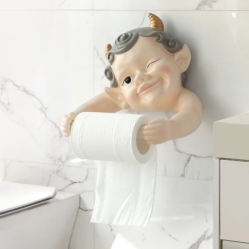 Fairy wall Figurine tissue roll paper holder toilet paper holder Wall décor tissue box holder Wall Mount Toilet Paper Dispenser