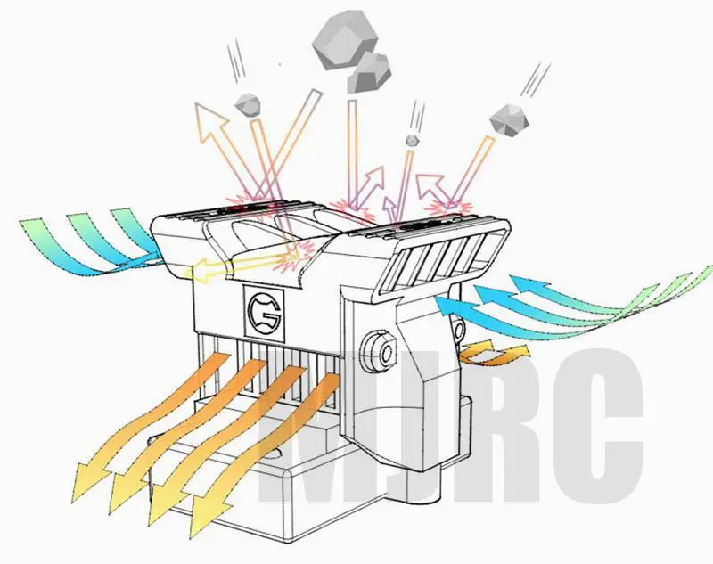 Esc Radiator Cooling Fan For 1/10 Rc Crawler Trax Trx-4 Defender Bronco Trx 4 82056-4