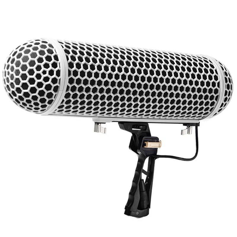 Bilate Microphone Wind Protect Cage + Windshield + Shock Mount Suspension System Compatible RODE NTG1/NTG2/NTG3/NTG4/NTG4+MIC