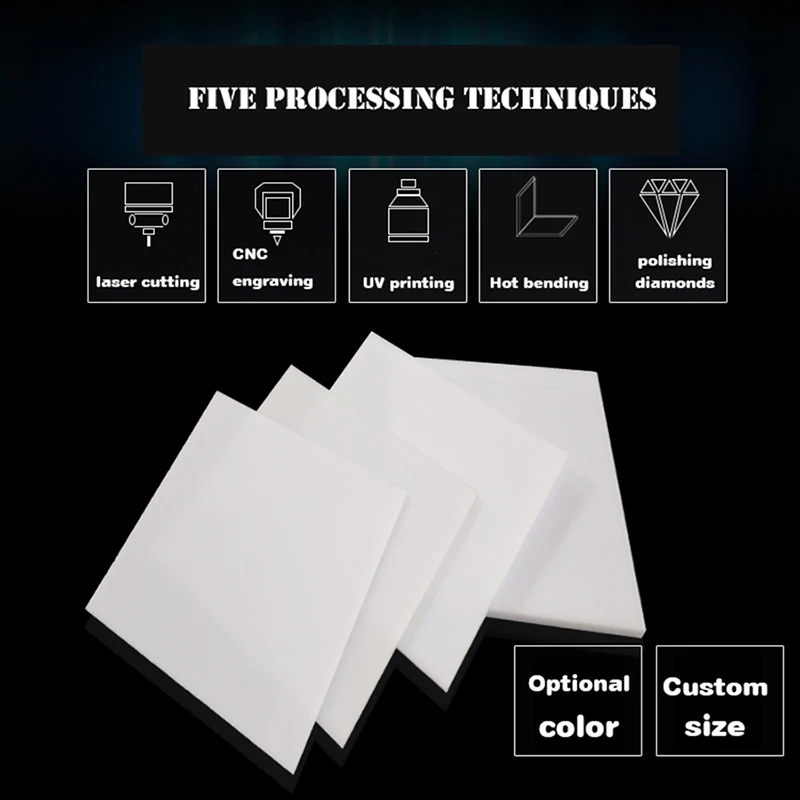 White Acrylic Sheet Custom Plexiglass Sheet Milky White Plastic Sheet Transparent Diffuser Processing 2 3 5 10mm