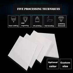 White Acrylic Sheet Custom Plexiglass Sheet Milky White Plastic Sheet Transparent Diffuser Processing 2 3 5 10mm