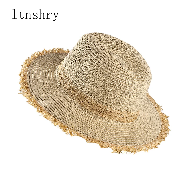 2021 fashion Panama Hat Summer Sun Hats for Women Man Beach Wide size Straw Hat for Men UV Protection Cap Holiday Sunscreen