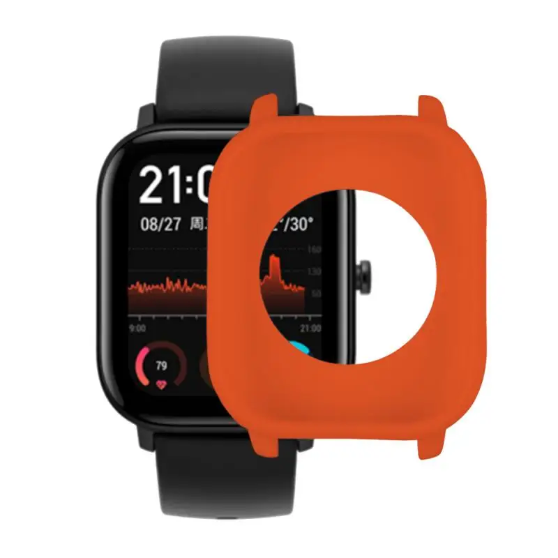 Capa protetora anti-risco multi-cor para relógio Xiaomi Huami Amazfit GTS, casca de silicone macia, tampa do quadro