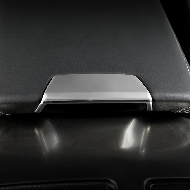 Silver Rear Air Vents Cover Trim Car Styling For Audi A6 C8 2019 Stainless Steel Water Cup Holder Panel Decoration Decals