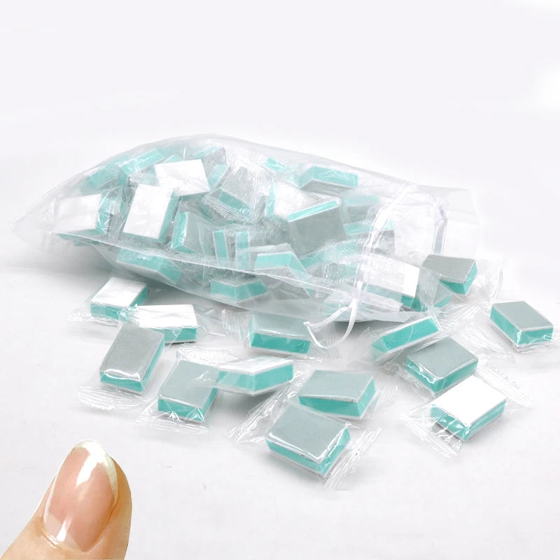 50 Pcs/lot Mini Nail Buffer Block 600/3000 Grit Nail Art Sanding Polish Uv Gel Shining Buffer Files DIY Files With Opp Sets