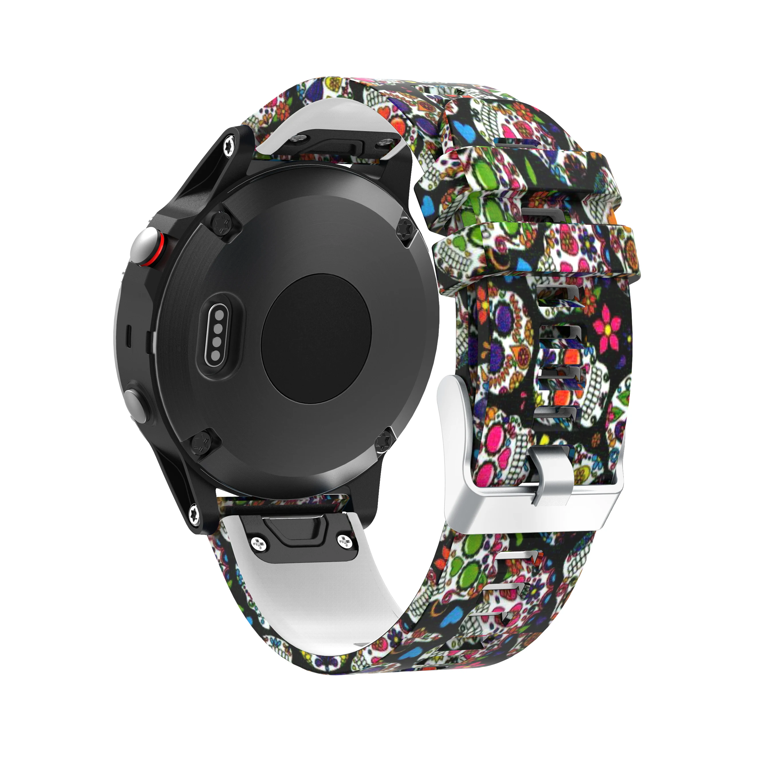 22 มม.ซิลิโคนสปอร์ตสายนาฬิกาสำหรับ Garmin Fenix 6/6Pro/5 Plus/Quatix5 Sapphir/Approach s60 สร้อยข้อมือนาฬิกาสมาร์ทนาฬิกาสายคล้อง