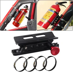 Aluminum Extinguisher Mount Bracket for Jeep JK JL RZR UTV ATV Car Extinguisher Brackets Vehicle Fire Extinguisher Bottle Holder