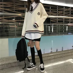 Autumn High Quality Japanese Style Students School Uniform Girls Women Sweater Long Sleeve JK School Uniforms Cardigans 6 Colors