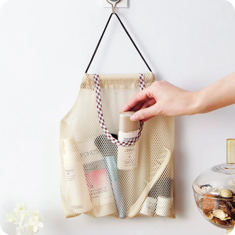 Hanging Meh Bag Reusable Storage Pocket Kitchen Potato Garlic Onion Ginger Vegetable Breathable Sorting Bag Kitchen Organiser.