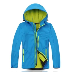 Waterproof Soft Shell Child Coat Baby Boys Girls Jackets Warm Children Outerwear Kids Outfits For 3-12 Years Old