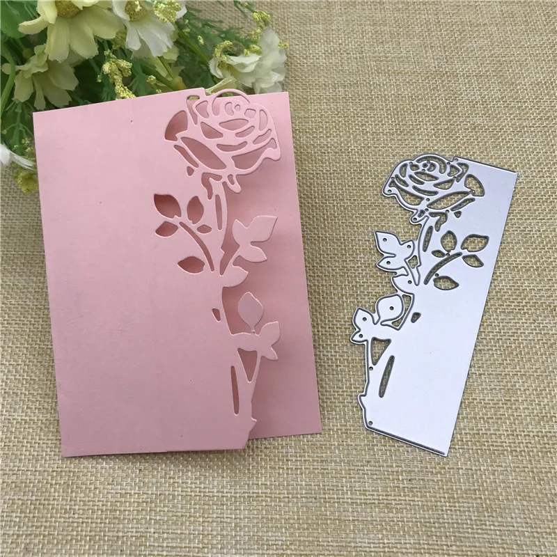 Rose Leaves border Metal Cutting Dies Stencils Scrapbooking Decorative Embossing Folder Carbon Steel Paper Card DIY Die Cuts