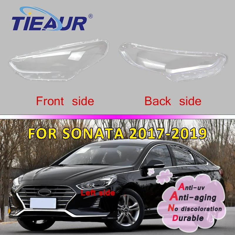 

Front Headlight Glass Transparent Lens Cover for Hyundai Sonata Headlamp Clear Shell 2017-2019 Lampshade Replacement DIY