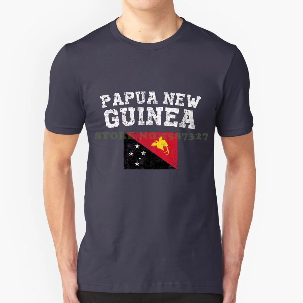 Papua New Guinean Flag Shirt-Vintage Papua New Guinea T-Shirt Cool Design Trendy T-Shirt Tee Papua New Guinea Flag Papua