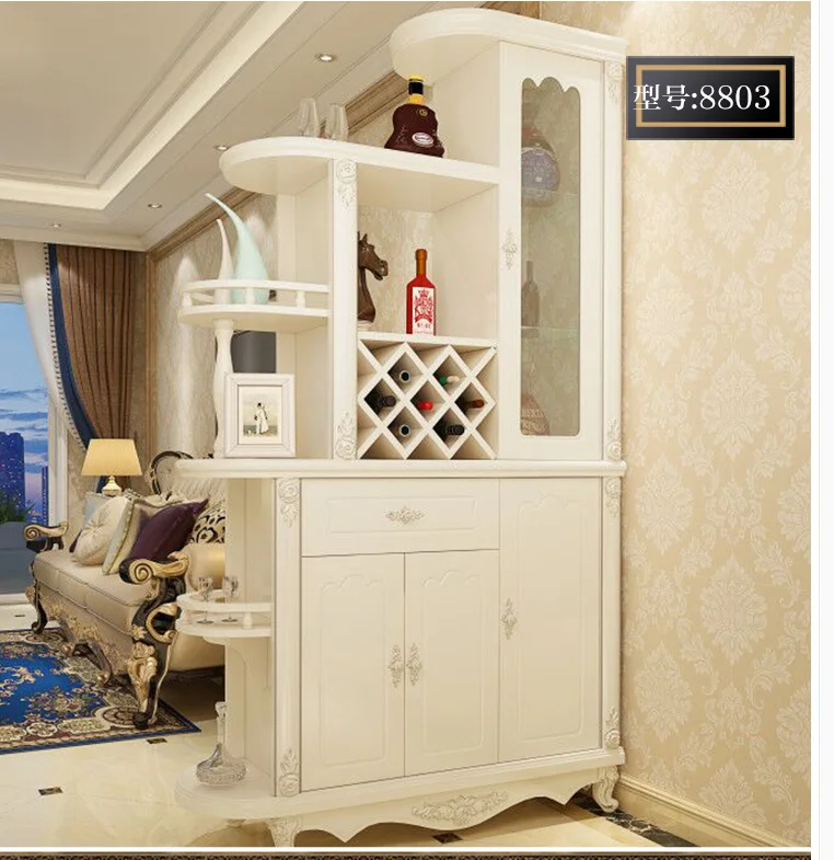 European style porch cabinet, wine cabinet, living room partition cabinet, double-sided room cabinet, screen, door, shoe cabinet