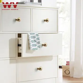 WV Úchytky kuchyňských skříněk, mosazné zlaté úchytky dveří skříněk, úchytky zásuvek, úchytky kuchyňského nábytku 10 nejlepší prodej zlaté úchytky skříněk - №6