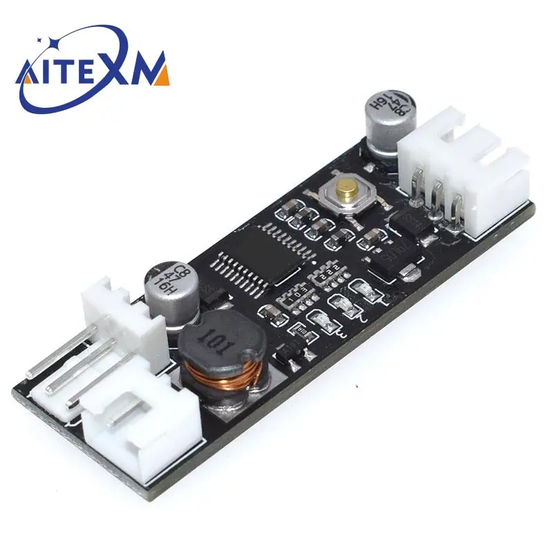 Single 12V 0.8A DC PWM 2-3 Wire Fan Temperature Control Speed Controller Chassis Computer Noise Reduction Module NTC B 50K 3950