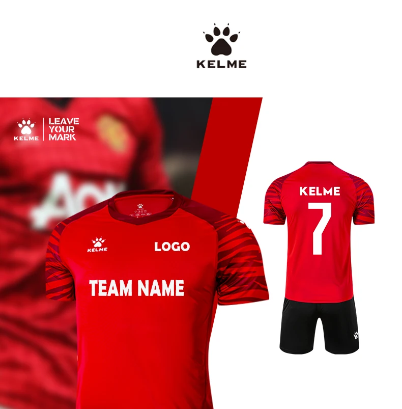 KELME Uniformi di gioco del Calcio da Uomo Su Misura Calcio Maglie Degli Uomini Degli Uomini Tuta Abbigliamento Sportivo Maniche Corte Jersey di