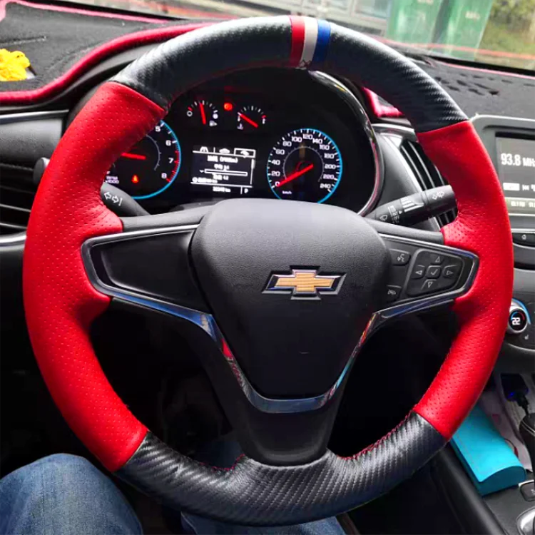 

Для Chevrolet CRUZE Паруса 3 MALIBU XL кавалер Equinox из серии "сделай сам" кожаный салон автомобиля Руль крышка автомобильные аксессуары