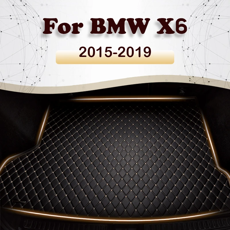 Car trunk mat for BMW X6 F16 2015 2016 2017 2018 2019 Cargo Liner Carpet Interior Parts Accessories Cover