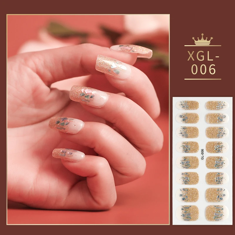 

16tips Nail Stickers Nail Art Full Cover Stickers Fashion Designs Sticker Summer Beach Holiday Style Stickers for Nails