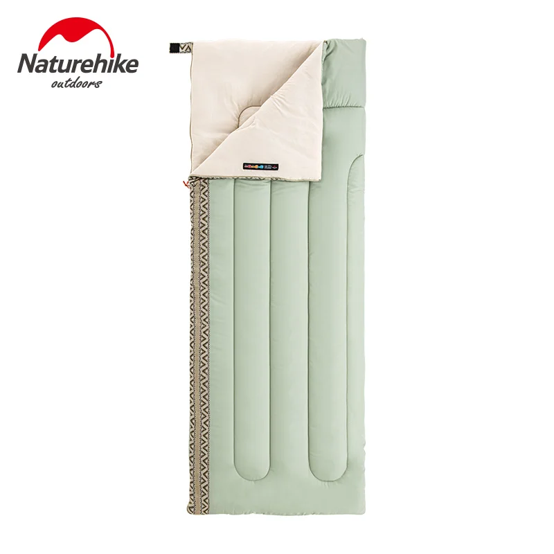 

Naturehike Single Spliced Cotton Sleeping Bag Portable Envelope Machine Washable For Camping Outdoor Hiking Traveling NH20MSD05