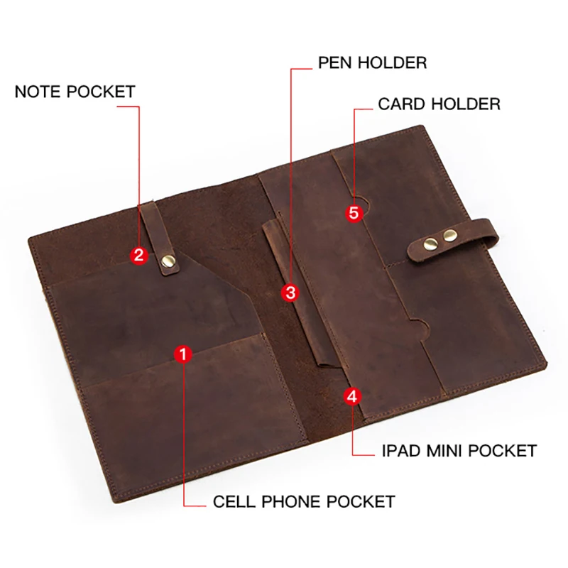 Para Apple ipad Pro de cuero genuino 11 12 iPad air 4/5 7a 8a 9a 10a generación funda Mini 1 2 3 4 5 Pro 9,7 funda