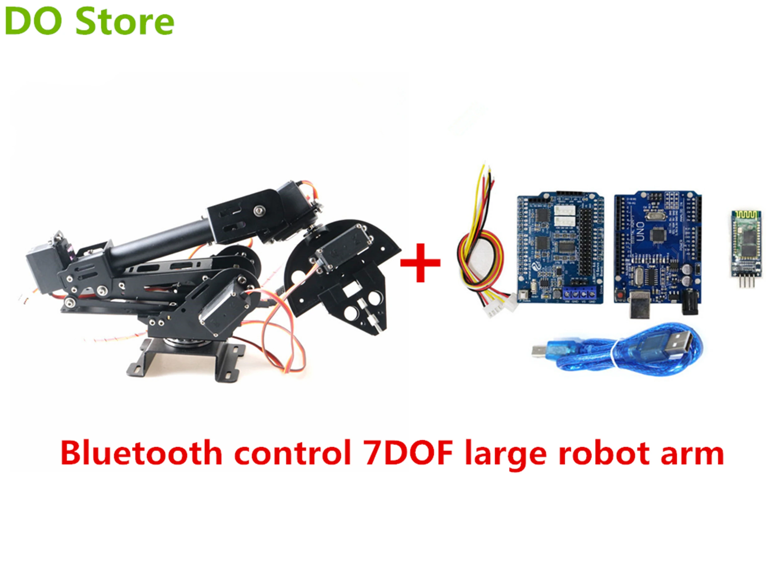 DO Store Metal 7DOF Large RC Robot Arm With Gripper Kit Wifi/Bluetooth/Handle Control DIY For Arduino Education