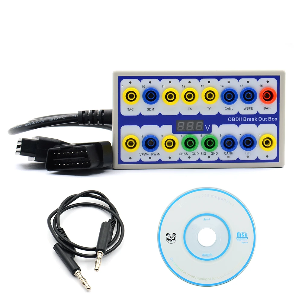 Newly Auto Car OBD 2 Break Out Box OBD2 Breakout Box OBD OBDII Protocol Detector Diagnostic Connector Detector