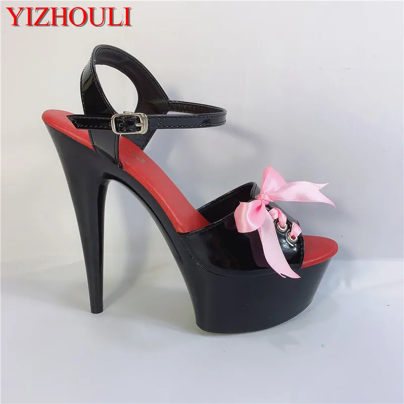 Custom spring/summer pumps high heels 15CM thin heel with bow decoration, dress shoes party sandals