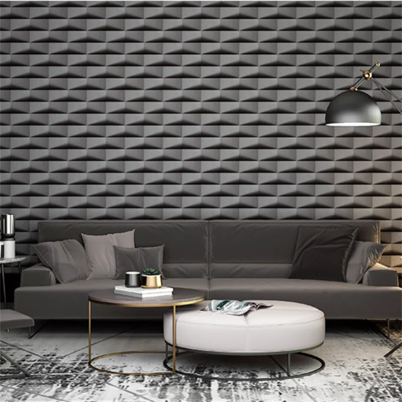 

Nordic gray brick pattern brick lattice wallpaper light luxury living room dining room bedroom background wall paper ins style