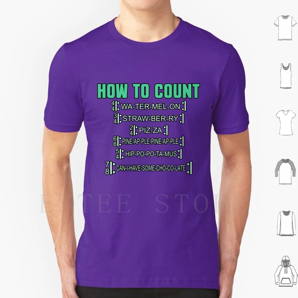 How To Count Music Stanzas Sing Gift T Shirt Cotton Men DIY Print Instrument Music Wind Instrument Orchestra Musical Instrument