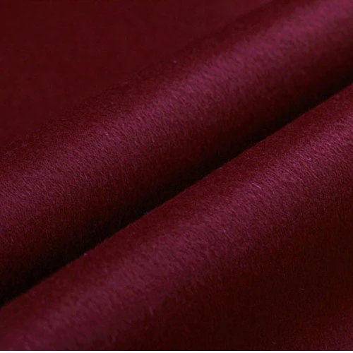 800g/m wine red double-sided cashmere fabric 100% wool cashmere high-end cashmere coat fabric autumn and winter clothing fabric