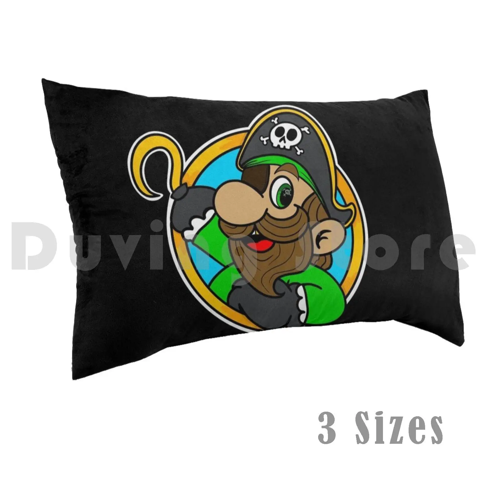 Pirate Pillow Case DIY 50*70 Pirate Hook Ship Plunder Pillage Skull Jolly Roger Skull And Crossbones Beard