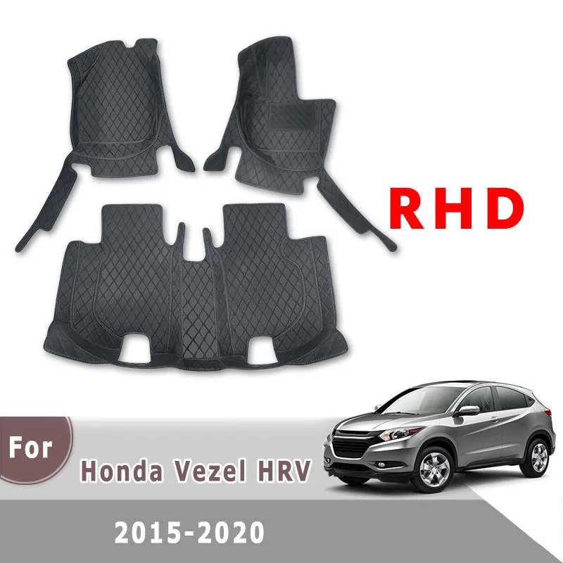 

Ковры с правым рулем, автомобильные коврики для Honda Vezel XR-V XRV 2015 2016 2017 2018 2019 2020, автомобильные внутренние коврики, аксессуары, защита