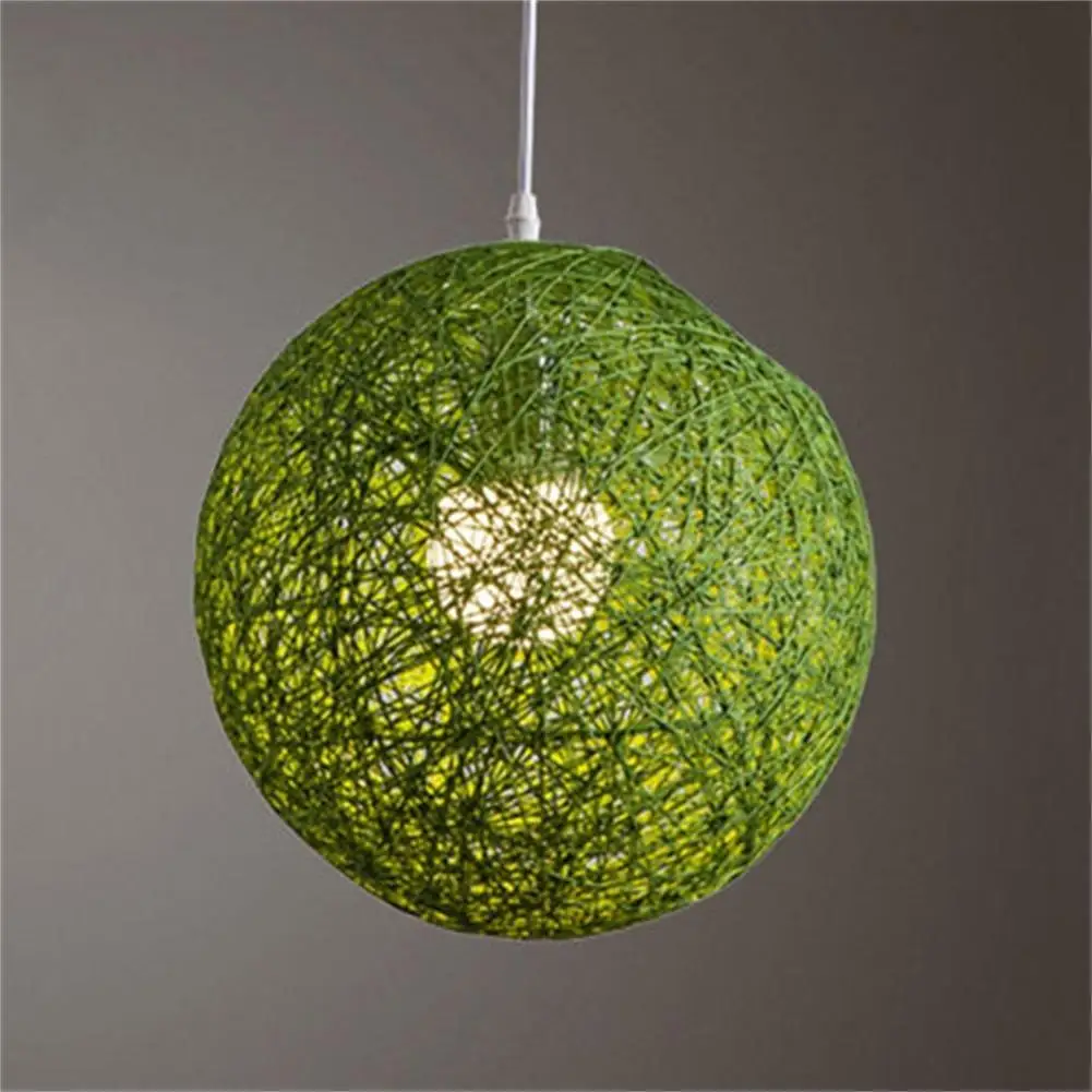 Hanf Ball Kronleuchter Europäischen rattan lampe Zeitgenössische esszimmer hängen Lampe Ländlichen cany Kunst Anhänger Lampe Wohnzimmer Schlafzimmer