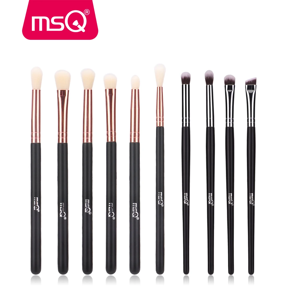 MSQ – ensemble de pinceaux de maquillage pour ombre à paupières, outils cosmétiques, Eyeliner, mélange de sourcils, poils synthétiques, 6 pièces, 10 pièces