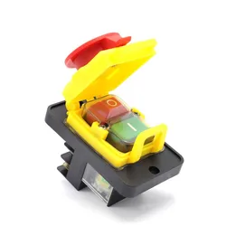 KEDU KJD12-14 6 Pins KJD 12-14 Electromagnetic Push Button Switch Emergency Stop Switches for Wood shop and Metal work Machines