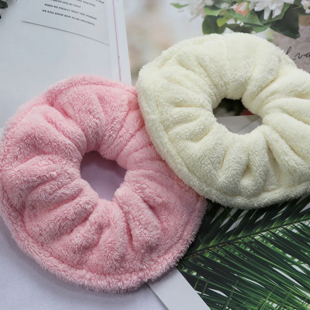 1PC Soft Super-absorbent Velvet  Scrunchies  Microfiber Towel Hair Band Women Solid Accessories Elastic Hairbands for Dry Hair