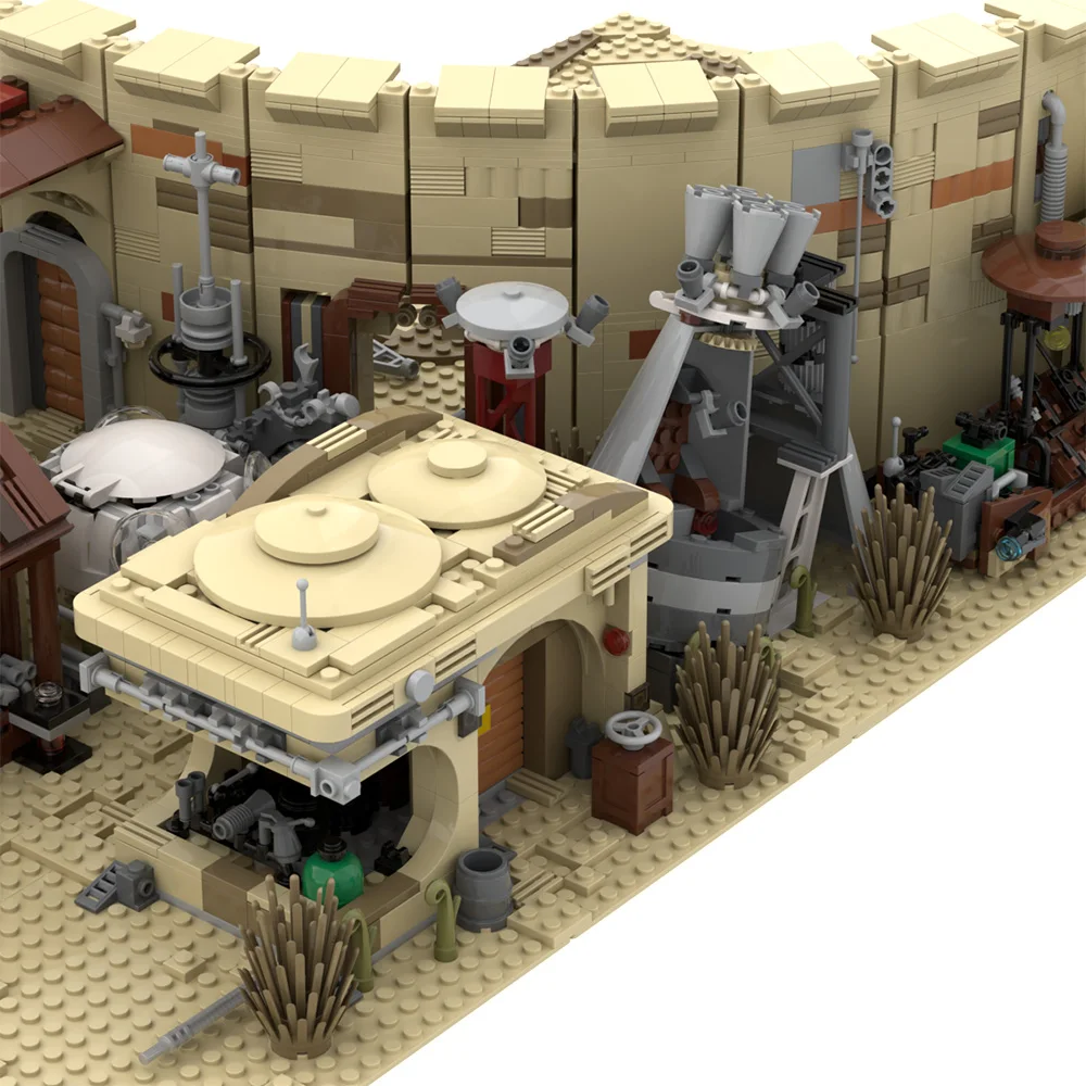 Star Mos Spaceport Hive of Villainy Military Base A New Hope 1977 MOC Building Blocks Bricks Toys for Children Kids