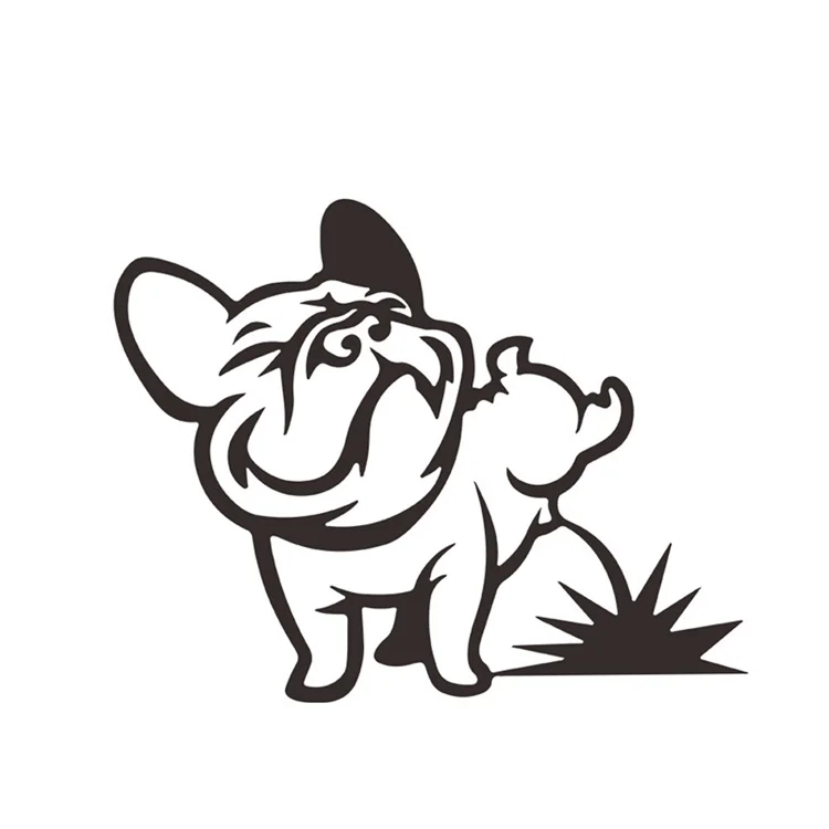 Cartoon-Wandaufkleber mit peichelndem Welpen für Wohnzimmer, Glasfenster, Schrank, Heimdekoration, Tapete, abnehmbare Aufkleber, niedlicher Hundeaufkleber – Detail 6