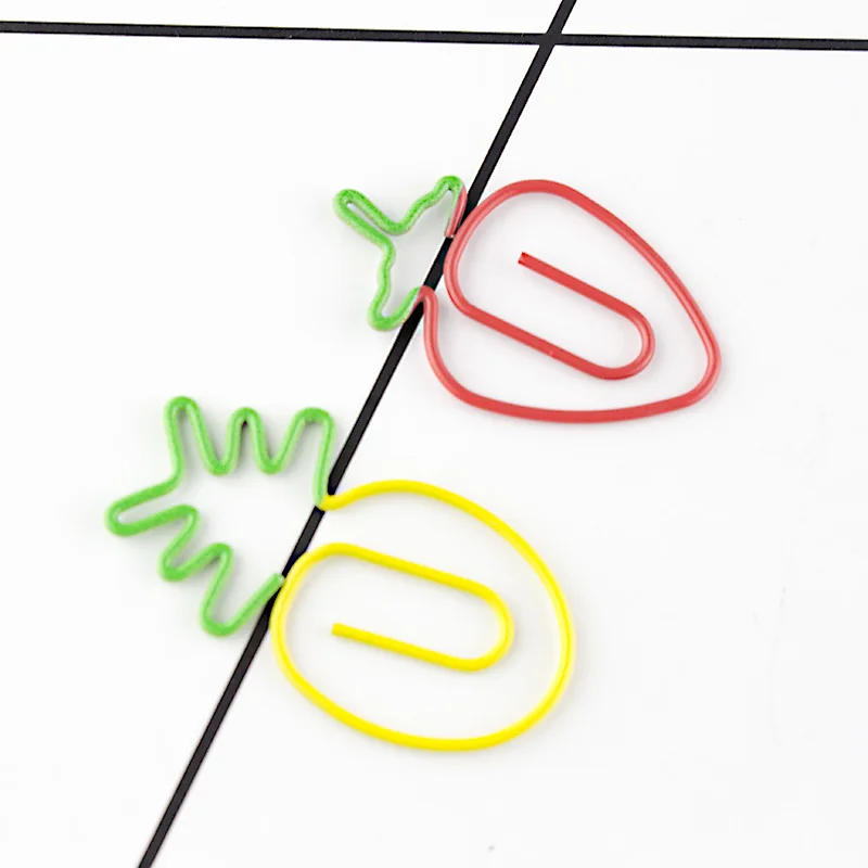 Aardbei Paperclip Schattige Ananas Fruit Kantoor Paperclip Paperclips Kantooraccessoires Paperclips Kantoorbenodigdheden Clipes