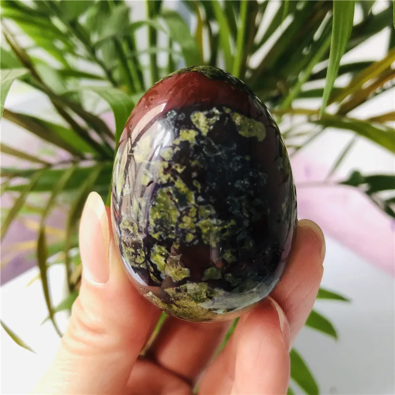 Natural The dragon blood stone Crystal Egg Collection Reiki Healing