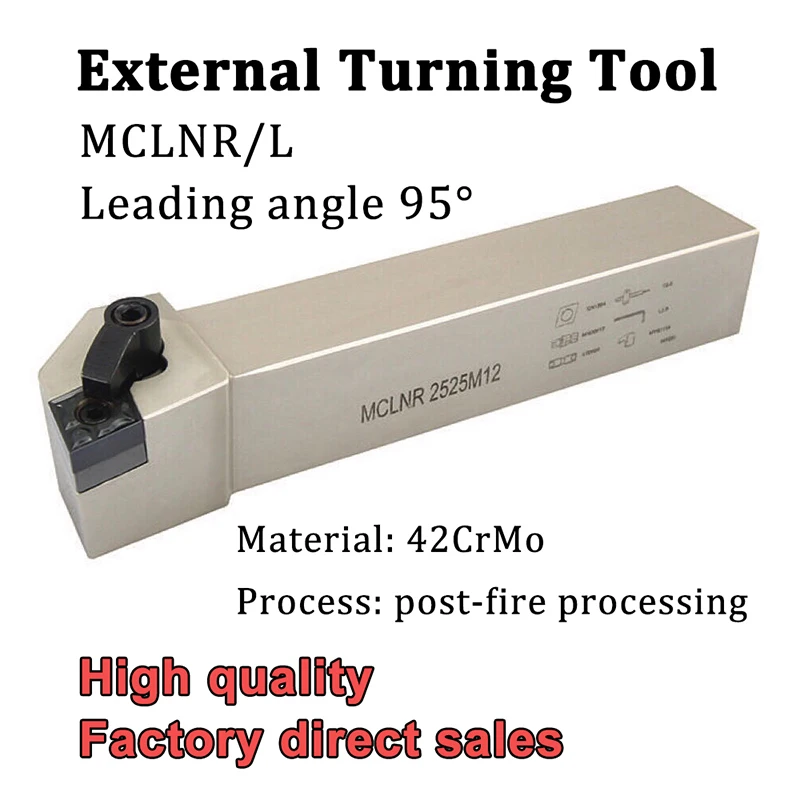 

MCLNR MCLNL 1616H12 2020K12 2525M12 External Turning Tool Holder CNC Lathe Cutter For Turning Tools Carbide Inserts CNMG120408