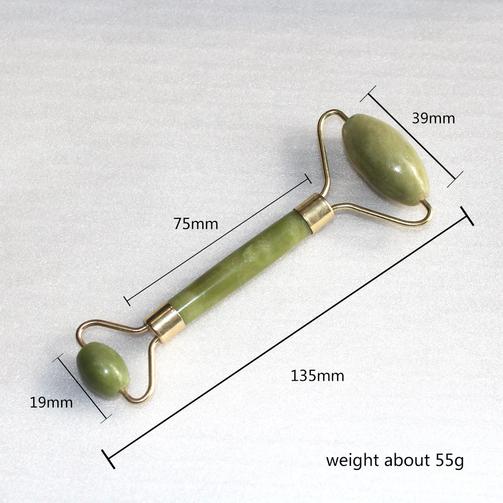 Natural Crystal Xiuyu Healing Stone Face Massager Guasha Green Jade Facial Skin Care Anti Cellulite wrinkles Tools Roller